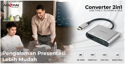 ADVAN CONVERTER 2IN1 TYPE C TO HDMI VGA